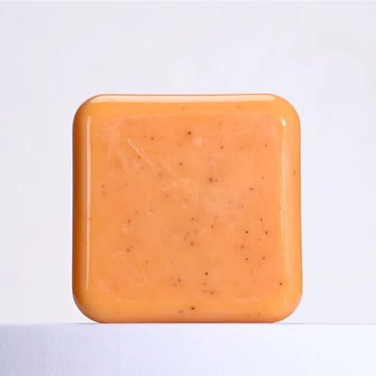 Turmeric Scrub Soap Solid Face Wash with Kojic Acid Olive Oil Minerals Natural Ingredients Skincare Body Use