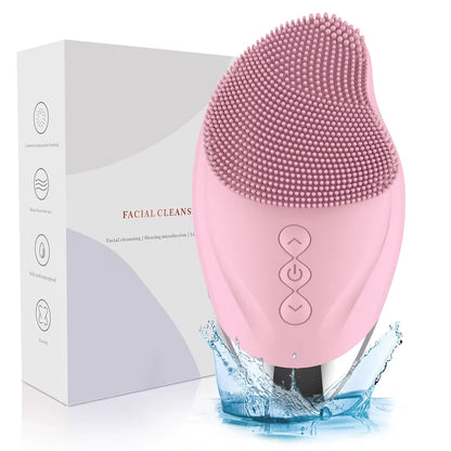 Electric Silicone Cleansing Brush USB Sonic Cleanser Waterproof High-Frequency Vibration Massager Skincare Device